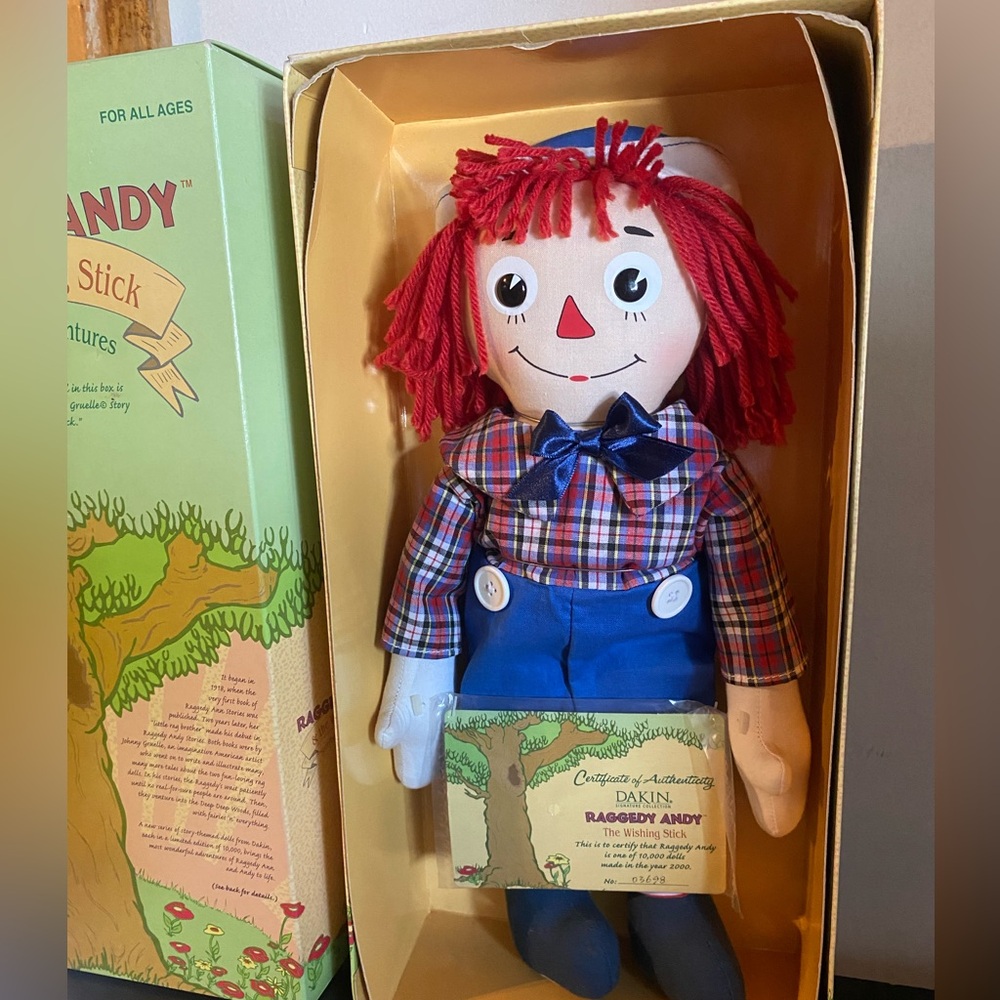 2 Vintage Raggedy Andy new limited edition dolls